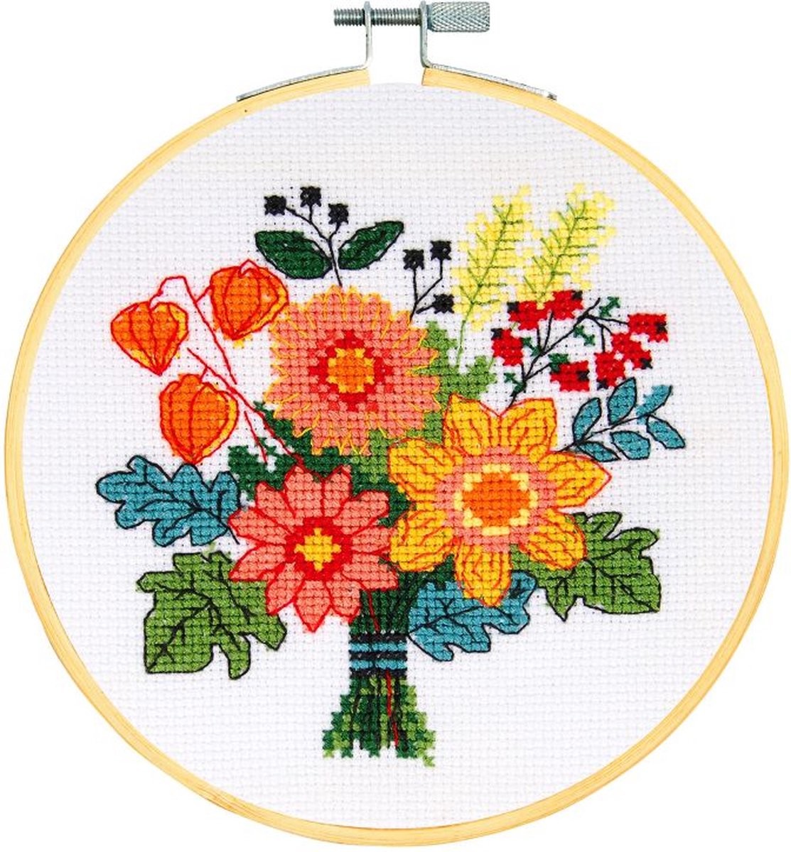 DMC Borduurpakket | Autumn Flowers | Bloemen | Volwassen | DIY kit | Borduren | Hobby creatief